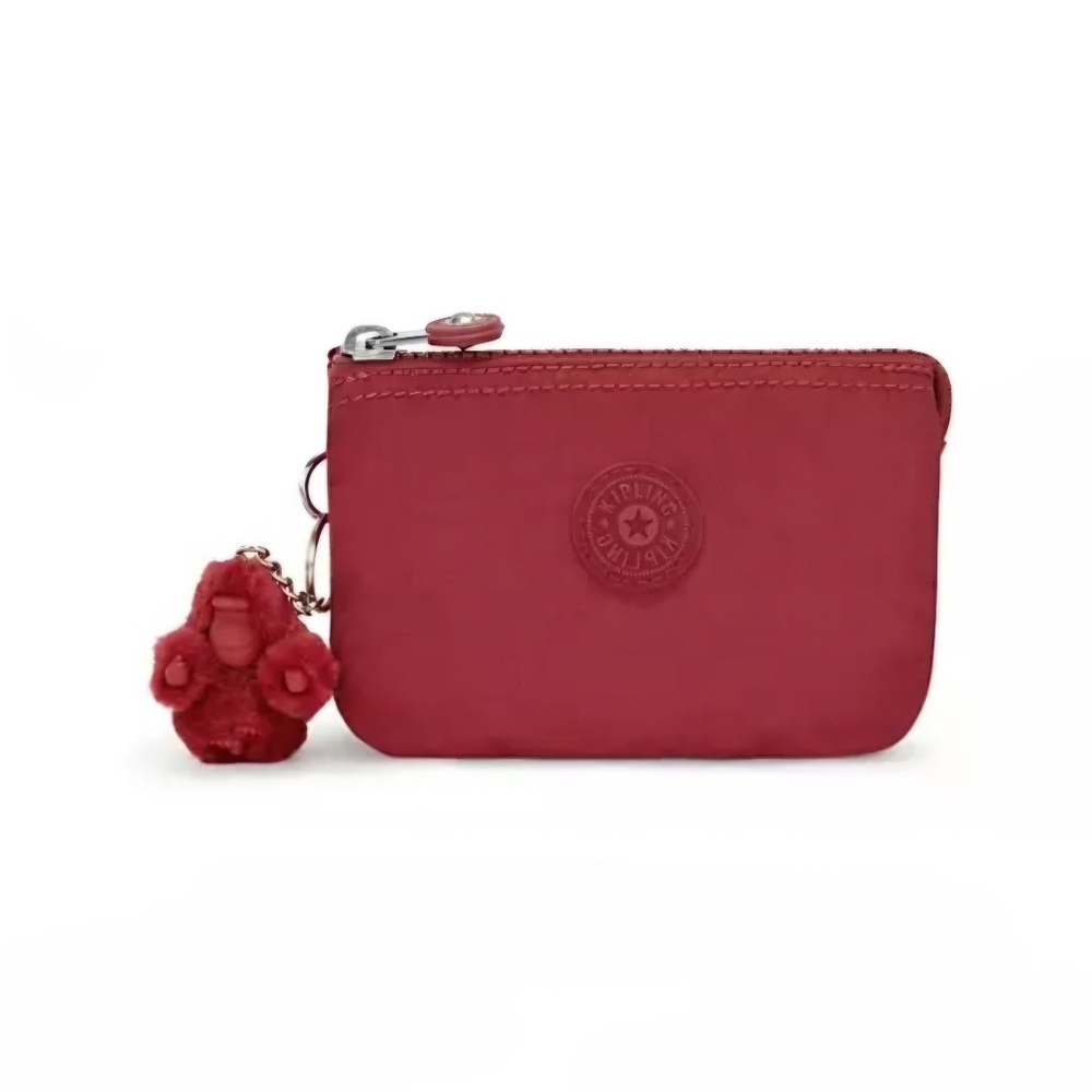 NWT KIPLING Small Cosmetic Versatile Nylon Lightweight Bag With Monkey Keychain